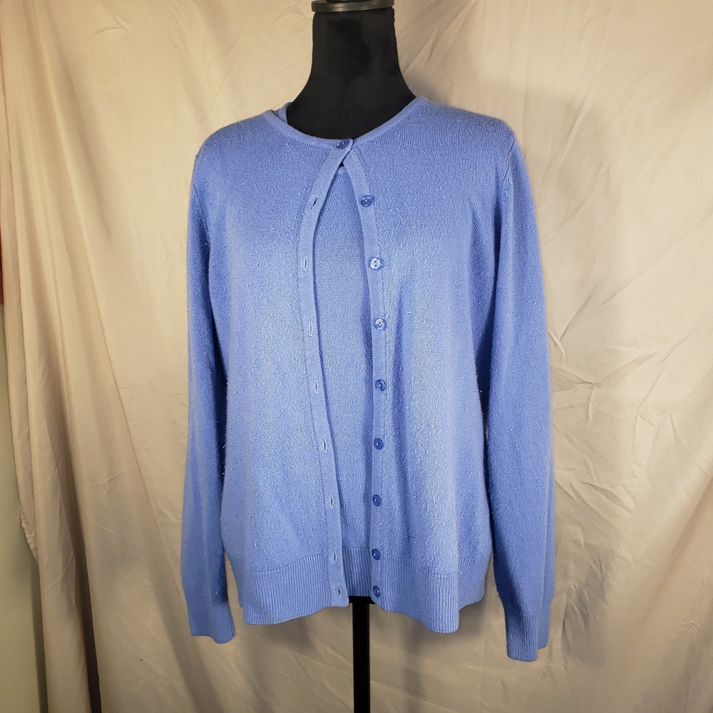 The Tog Shop Elegant Blue Cardigan Sweater Set - M